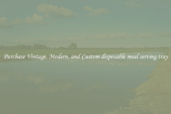 Purchase Vintage, Modern, and Custom disposable meal serving tray