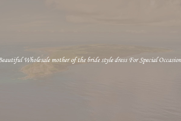 Beautiful Wholesale mother of the bride style dress For Special Occasions