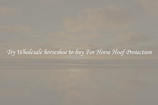 Try Wholesale horseshoe to buy For Horse Hoof Protection