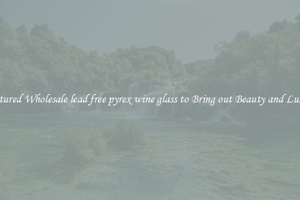 Featured Wholesale lead free pyrex wine glass to Bring out Beauty and Luxury