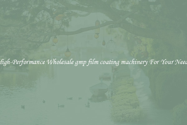  High-Performance Wholesale gmp film coating machinery For Your Needs 