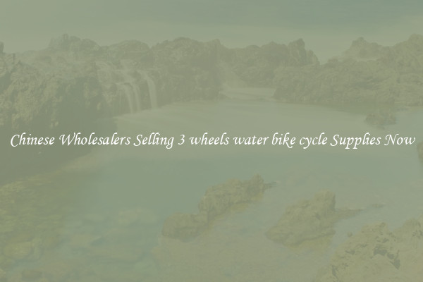 Chinese Wholesalers Selling 3 wheels water bike cycle Supplies Now