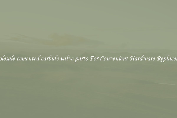 Wholesale cemented carbide valve parts For Convenient Hardware Replacement