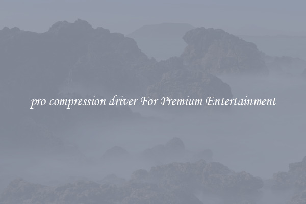 pro compression driver For Premium Entertainment