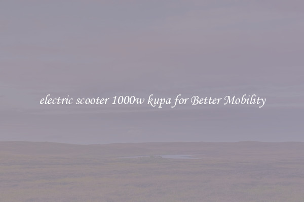 electric scooter 1000w kupa for Better Mobility
