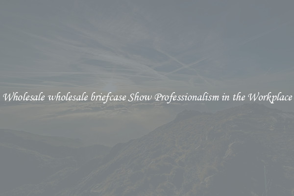 Wholesale wholesale briefcase Show Professionalism in the Workplace