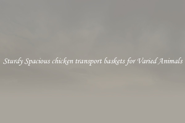 Sturdy Spacious chicken transport baskets for Varied Animals